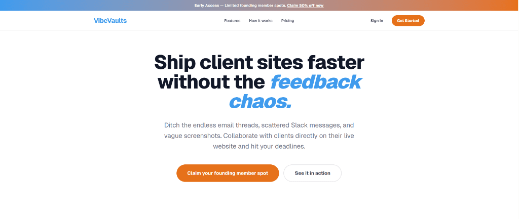 VibeVaults Feedback Tool